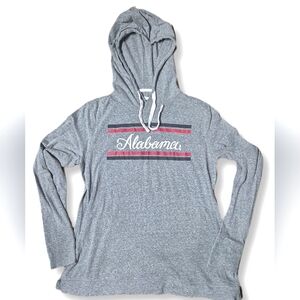 LJ Co. Women's Alabama Collegiate Gray Long Sleeve Hooded Pullover Sz. Large